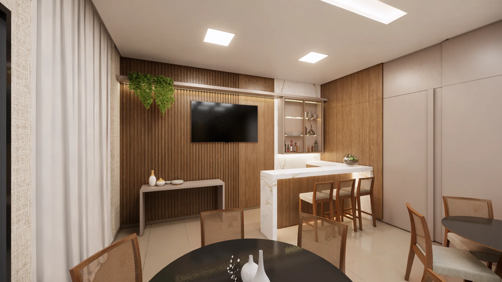 Cozinha gourmet — ilha central